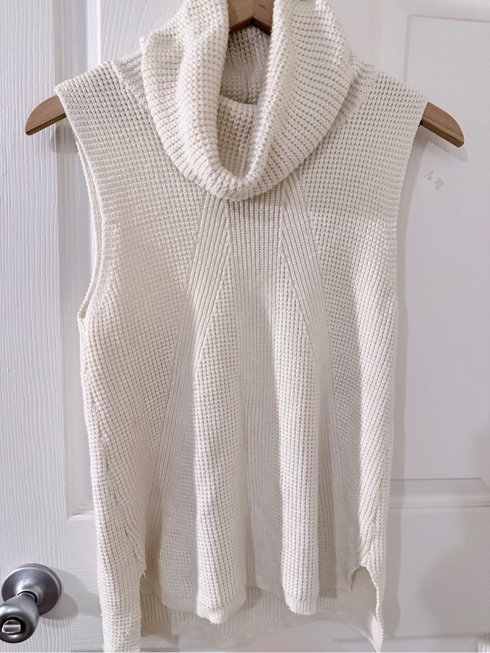 Sleeveless Cowl Neck Knit Sweater
